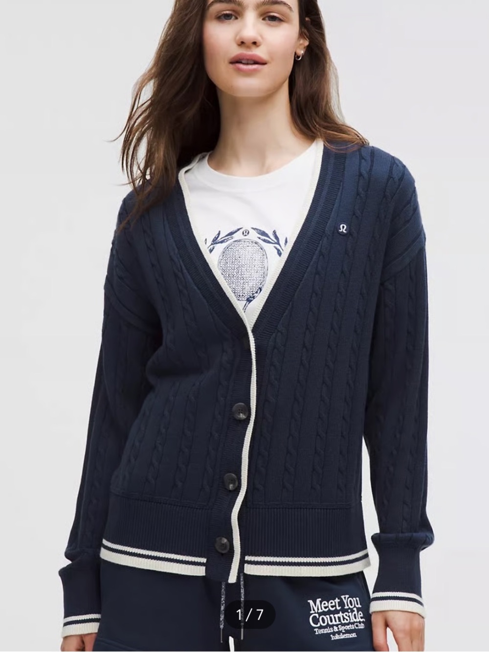 Lululemon Cable Knit Tennis Club Cardigan